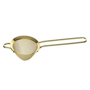 Barfly Fine Mesh Strainer - 3 1/2" Diam. Bowl - Gold Plated - Set of 6