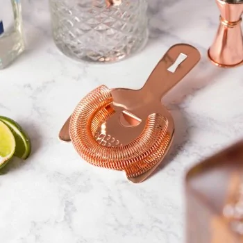 Barfly Heavy-Duty Spring Bar Strainer - Copper Plated - Set of 6