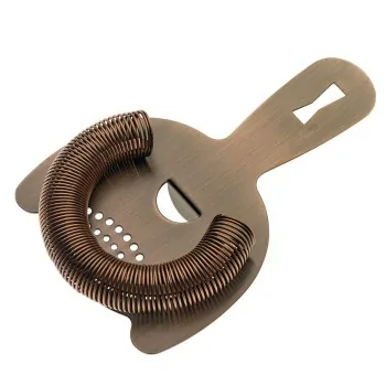 Barfly Heavy-Duty Spring Bar Strainer - Antique Copper - Set of 6