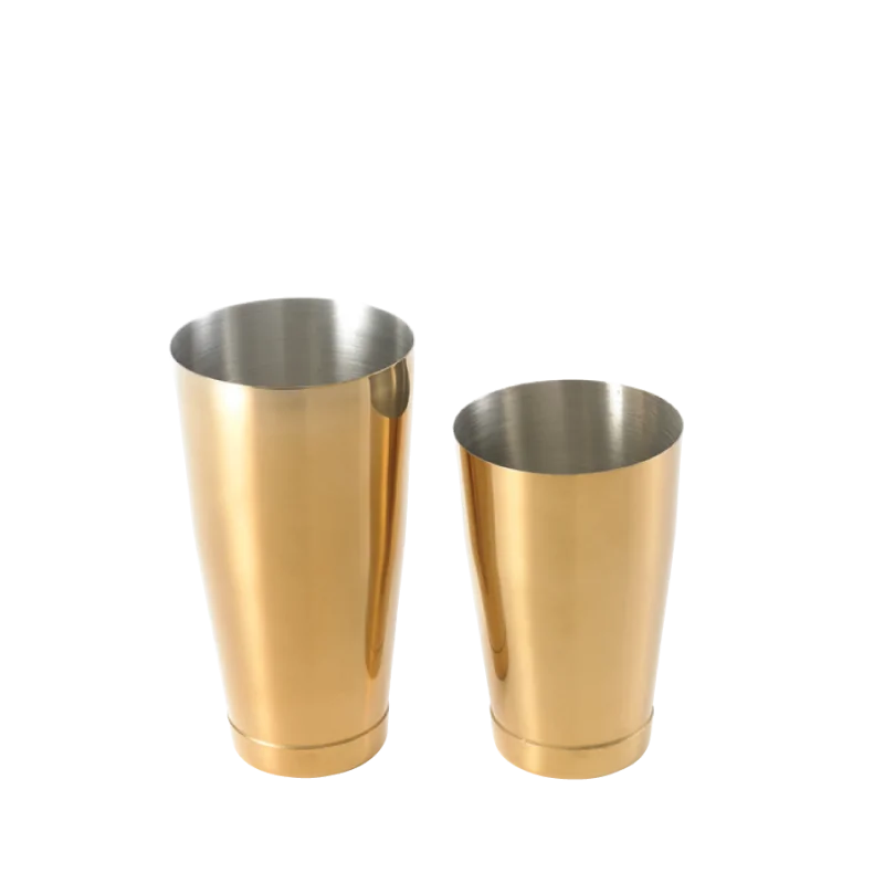 Barfly Shaker/Tin Set - Gold Plated - Set of 6 Barfly Shaker/Tin Set - Gold Plated - Set of 6