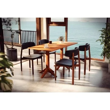 Chair Tauari Wood Black - 19.7" x 20.9" x 31.5"