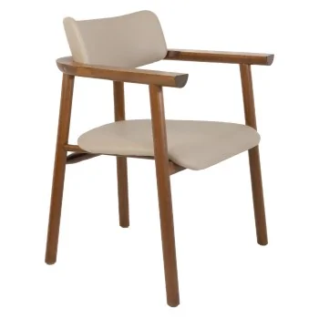 Armchair Tauari Wood Beige - 25.6" x 21.3" x 31.1"