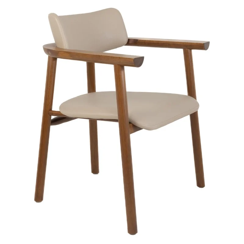 Armchair Tauari Wood Beige - 25.6" x 21.3" x 31.1" Armchair Tauari Wood Beige - 25.6" x 21.3" x 31.1"