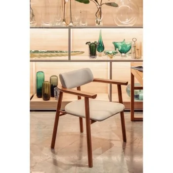 Armchair Tauari Wood Beige - 25.6" x 21.3" x 31.1"