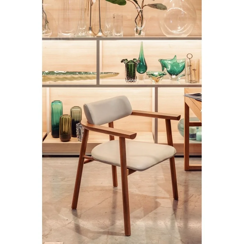 Armchair Tauari Wood Beige - 25.6" x 21.3" x 31.1" Armchair Tauari Wood Beige - 25.6" x 21.3" x 31.1"