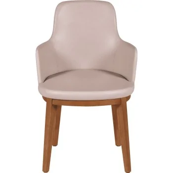 London Armchair Almond Upholstered Beige - Set of 2