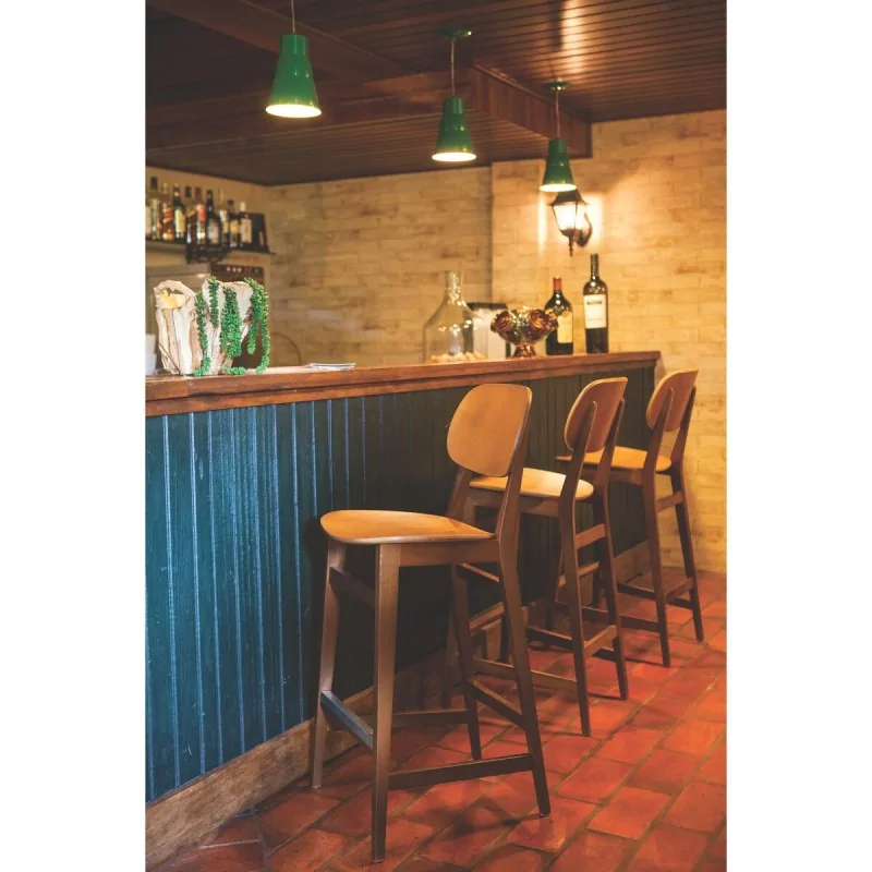 London Wooden Barstool Almond - 14.2" x 17.1" x 43.5" London Wooden Barstool Almond - 14.2" x 17.1" x 43.5"