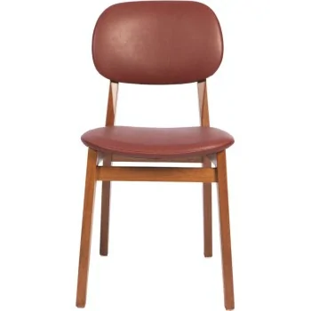 Tauari Almond Wine Upholstered Chair London - 20.6" x 17.7" x 32.7" - Set of 2