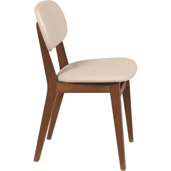 Tauari Almond Beige Upholstered Chair London - 20.6" x 17.7" x 32.7" - Set of 2