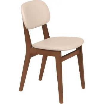 Tauari Almond Beige Upholstered Chair London - 20.6" x 17.7" x 32.7" - Set of 2