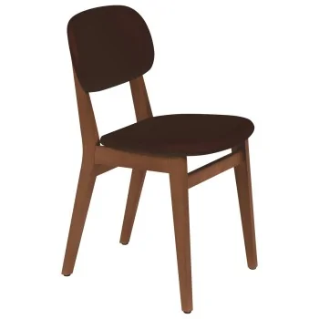 Tauari Almond Dark Brown Upholstered Chair London - 20.6" x 17.7" x 32.7" - Set of 2