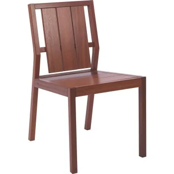 Brazilian Cherry Wood Backrest Chair Lanati - 23.2" x 18.5" x 32.3"