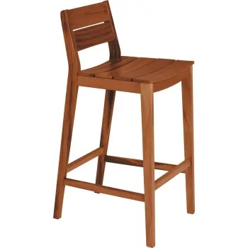 Bar Stool Tiger Wood Toscana - 21.8" x 19.5" x 32.2"