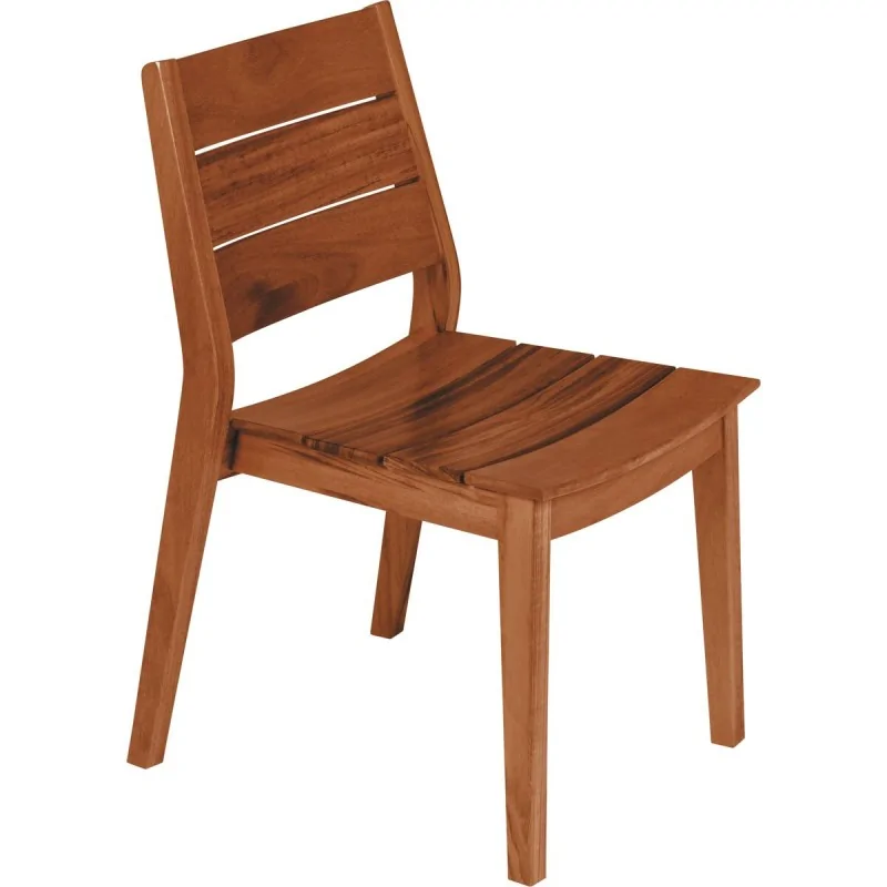 Armless Chair Tiger Wood Toscana - 21.8" x 19.5" x 32.2"