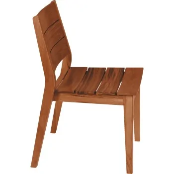 Armless Chair Tiger Wood Toscana - 21.8" x 19.5" x 32.2"