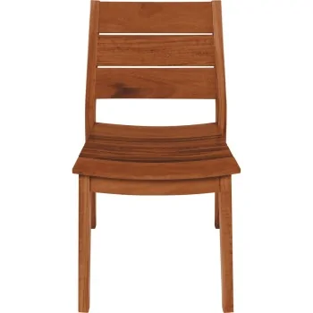 Armless Chair Tiger Wood Toscana - 21.8" x 19.5" x 32.2"