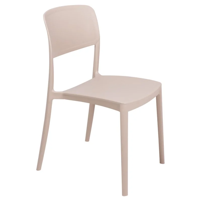 Chair With Solid Back Sand - 16.9" x 20.1" x 33.3" - Set of 4 Chair With Solid Back Sand - 16.9" x 20.1" x 33.3" - Set of 4