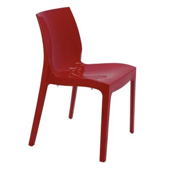 Poly Chair Red - 20.1" x 20.5" x 31.5" - Set of 4