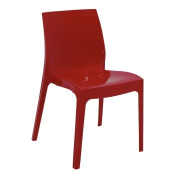 Poly Chair Red - 20.1" x 20.5" x 31.5" - Set of 4