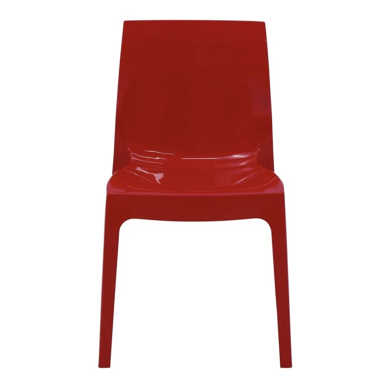 Poly Chair Red - 20.1" x 20.5" x 31.5" - Set of 4 Poly Chair Red - 20.1" x 20.5" x 31.5" - Set of 4