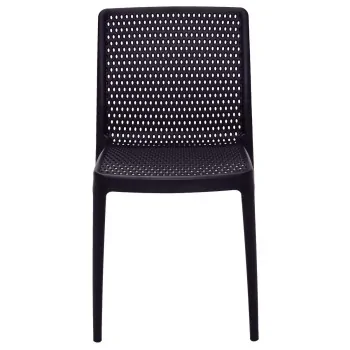Poly Chair Black Ocean Clean - 21.3" x 20.1" x 32.5" - Set of 4