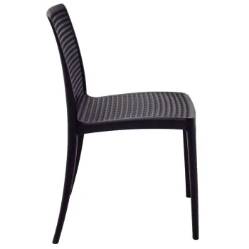 Poly Chair Black Ocean Clean - 21.3" x 20.1" x 32.5" - Set of 4