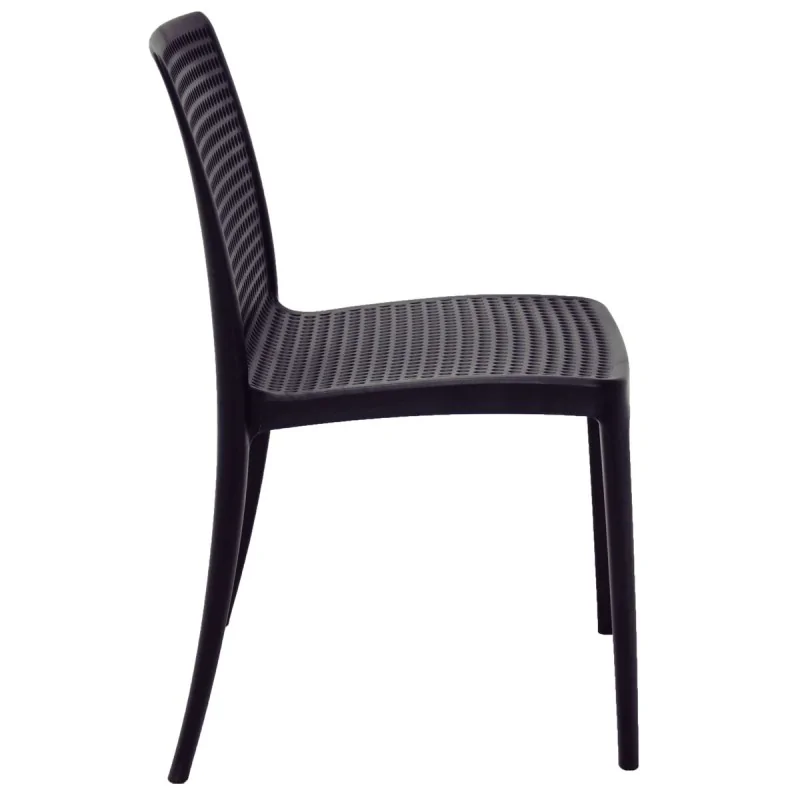 Poly Chair Black Ocean Clean - 21.3" x 20.1" x 32.5" - Set of 4 Poly Chair Black Ocean Clean - 21.3" x 20.1" x 32.5" - Set of 4