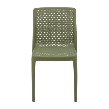 Poly Chair Olive Green Ocean Clean - 21.3" x 20.1" x 32.5" - Set of 4