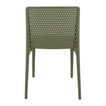 Poly Chair Olive Green Ocean Clean - 21.3" x 20.1" x 32.5" - Set of 4