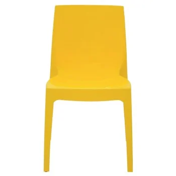 Poly Chair Yellow - 20.1" x 20.5" x 31.5" - Set of 4