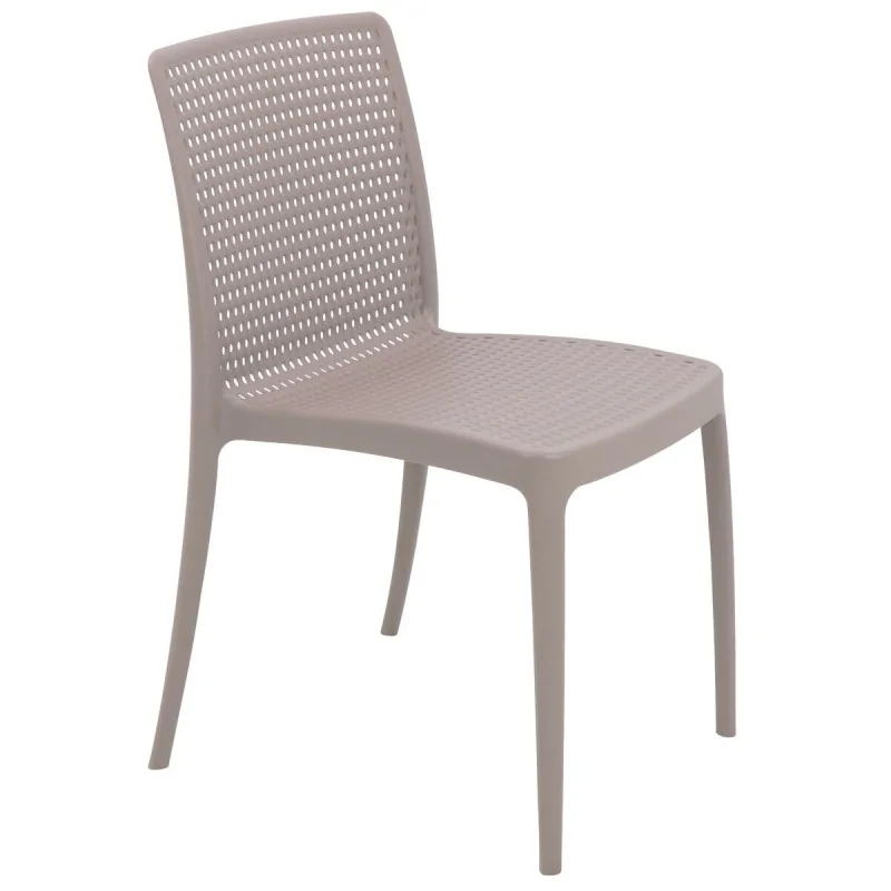 Poly Chair Taupe - 21.3" x 20.1" x 32.5" - Set of 4 Poly Chair Taupe - 21.3" x 20.1" x 32.5" - Set of 4