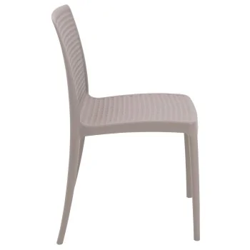 Poly Chair Taupe - 21.3" x 20.1" x 32.5" - Set of 4