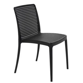 Poly Chair Black - 21.3" x 20.1" x 32.5" - Set of 4