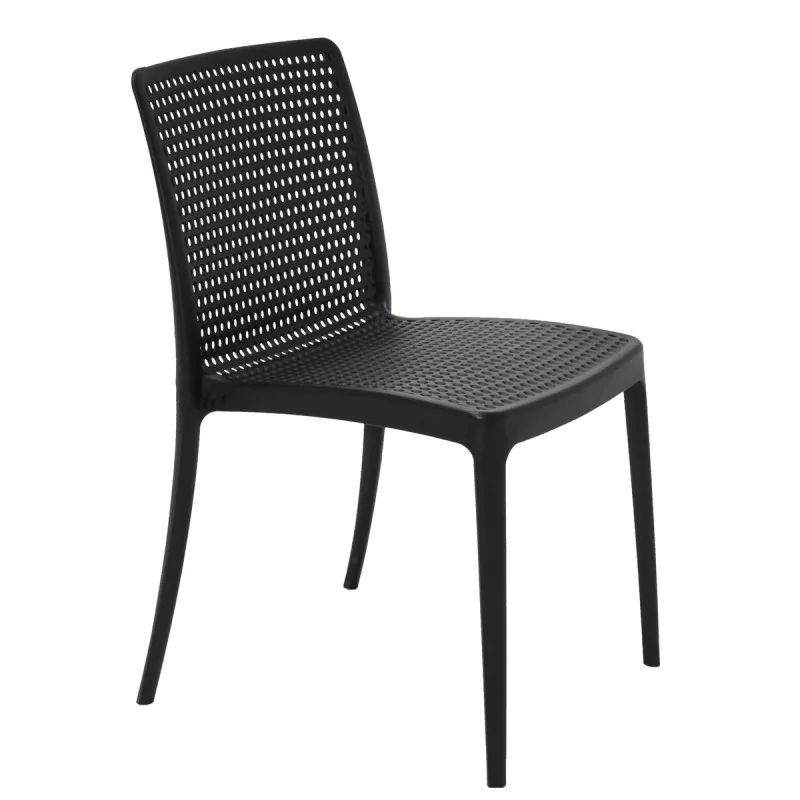 Poly Chair Black - 21.3" x 20.1" x 32.5" - Set of 4 Poly Chair Black - 21.3" x 20.1" x 32.5" - Set of 4