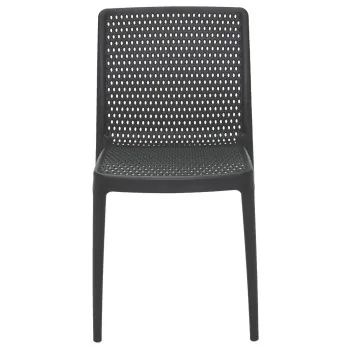 Poly Chair Black - 21.3" x 20.1" x 32.5" - Set of 4