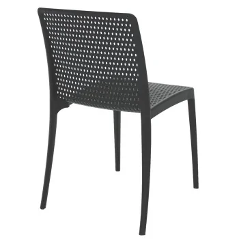 Poly Chair Black - 21.3" x 20.1" x 32.5" - Set of 4