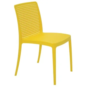 Poly Chair Yellow - 21.3" x 20.1" x 32.5" - Set of 4