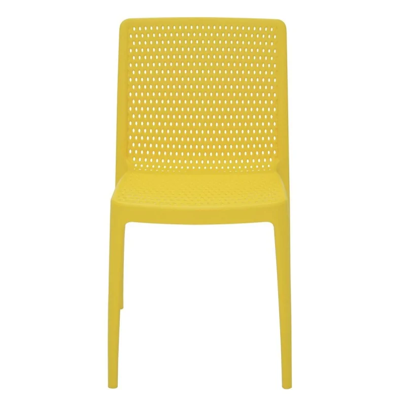Poly Chair Yellow - 21.3" x 20.1" x 32.5" - Set of 4 Poly Chair Yellow - 21.3" x 20.1" x 32.5" - Set of 4