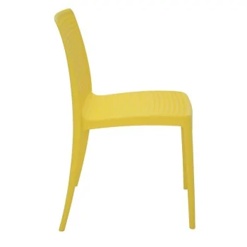 Poly Chair Yellow - 21.3" x 20.1" x 32.5" - Set of 4
