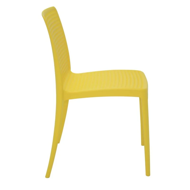 Poly Chair Yellow - 21.3" x 20.1" x 32.5" - Set of 4 Poly Chair Yellow - 21.3" x 20.1" x 32.5" - Set of 4