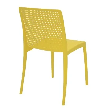 Poly Chair Yellow - 21.3" x 20.1" x 32.5" - Set of 4