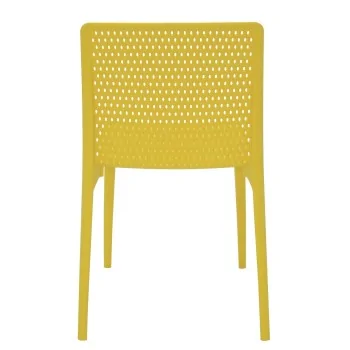 Poly Chair Yellow - 21.3" x 20.1" x 32.5" - Set of 4