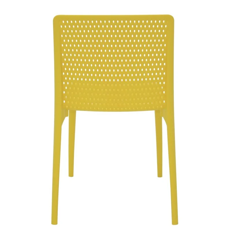 Poly Chair Yellow - 21.3" x 20.1" x 32.5" - Set of 4 Poly Chair Yellow - 21.3" x 20.1" x 32.5" - Set of 4