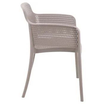 Poly Armchair Taupe - 21.9" x 24" x 31.5" - Set of 4