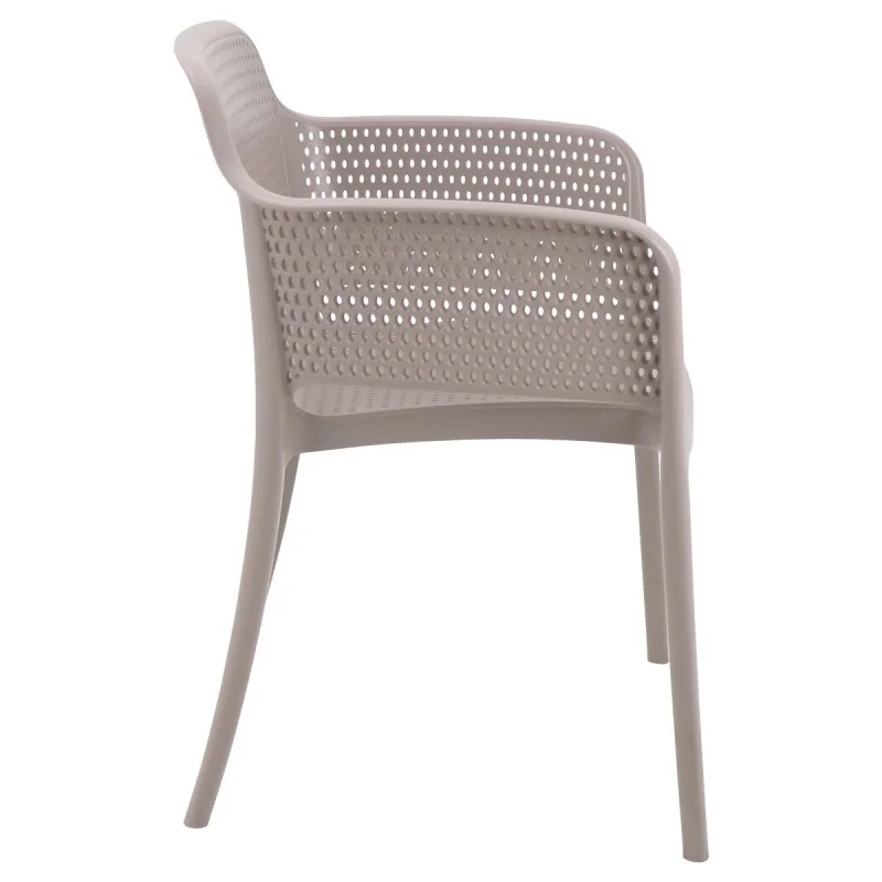 Poly Armchair Taupe - 21.9" x 24" x 31.5" - Set of 4 Poly Armchair Taupe - 21.9" x 24" x 31.5" - Set of 4