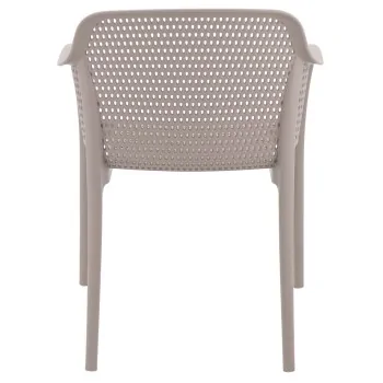 Poly Armchair Taupe - 21.9" x 24" x 31.5" - Set of 4