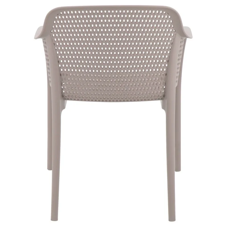 Poly Armchair Taupe - 21.9" x 24" x 31.5" - Set of 4 Poly Armchair Taupe - 21.9" x 24" x 31.5" - Set of 4