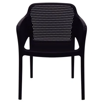 Poly Armchair Black - 21.9" x 24" x 31.5" - Set of 4