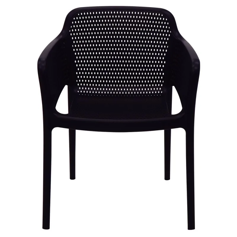 Poly Armchair Black - 21.9" x 24" x 31.5" - Set of 4 Poly Armchair Black - 21.9" x 24" x 31.5" - Set of 4