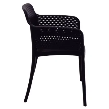 Poly Armchair Black - 21.9" x 24" x 31.5" - Set of 4